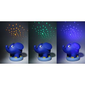 ANSMANN Veilleuse musicale à projection d'étoiles 'éléphant'