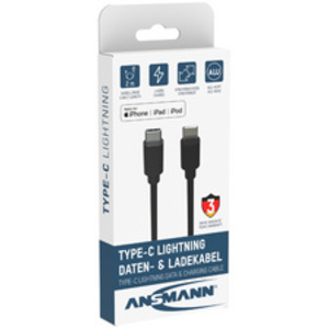 ANSMANN Câble de données & de charge, USB-C - Lightning