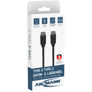ANSMANN Câble de données & de charge, USB-C - USB-C mâle