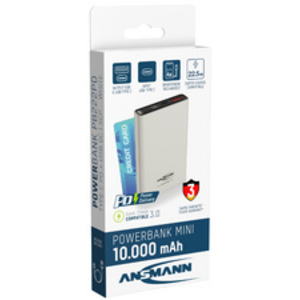 ANSMANN Batterie externe PB222PD, 10.000 mAh, blanc
