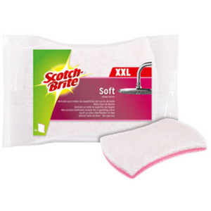 Scotch-Brite Eponge de nettoyage Bath XXL, rose/blanc