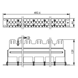 Telegärtner Support de module 19' pour 48 modules AMJ-S, 1 U