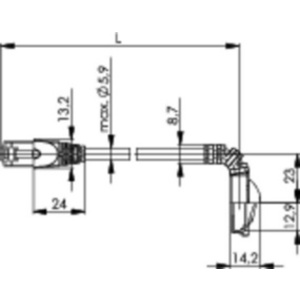 Telegärtner câble réseau, cat.6A (profond), S/FTP, 0,5 m,