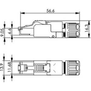 Telegärtner Connectique RJ45 MFP8 IE PROFINET