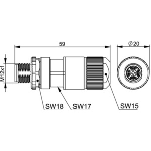 Telegärtner Connectique STX M12x1 KS codage X