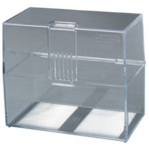herlitz Boîte à fiches, A7 paysage, plastique, transparent