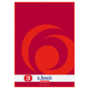 herlitz Bloc de cours x.book, A4, réglure 28 / quadrillé