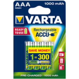 VARTA Pile NiMH 'Rechargeable Accu', Micro (AAA), 800 mAh