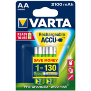 VARTA Pile NiMH 'Rechargeable Accu', Mignon (AA), 2 600 mAh