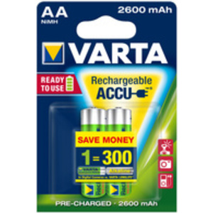 VARTA Pile NiMH 'Rechargeable Accu', Mignon (AA), 2 600 mAh  - 46292