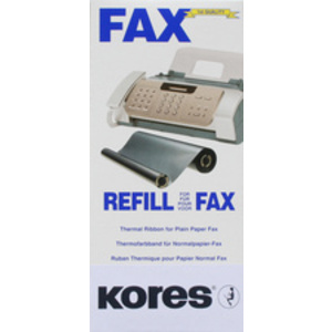 Kores Rouleau thermotransfert pour brother Fax 1010, noir