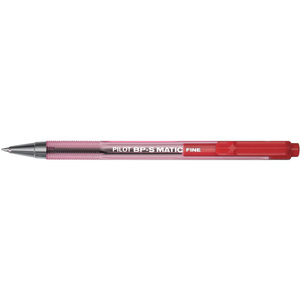 PILOT Stylo à bille rétractable BPS-Matic Fine, rouge  - 11921