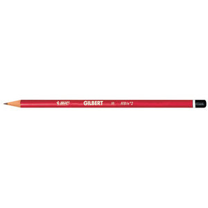 BIC Crayon Gilbert 33, dureté: HB, rond, laqué en rouge