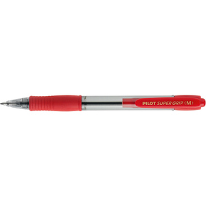 PILOT Stylo à bille rétractable SUPER GRIP M, rouge  - 13306