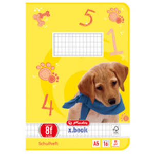 herlitz Cahier x.book, A5, linéature 5 / quadrillé