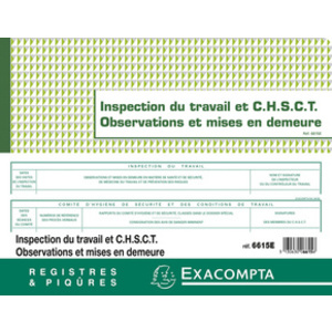 EXACOMPTA Piqûre 'Inspection du travail et CHSCT'  - 21269
