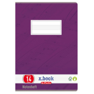 herlitz Cahier de musique x.book, A5, linéature 14, 16 pages