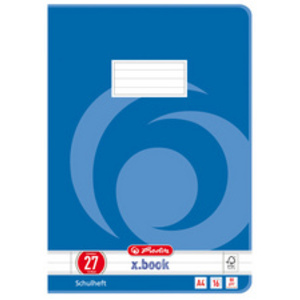 herlitz Cahier x.book, A4, réglure 20 / uni