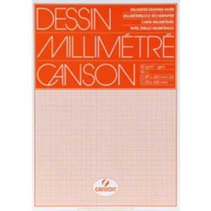 CANSON Papier millimétré, 650 x 500 mm, 90 g/m2