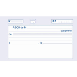 ELVE Manifold 'Reçus avec TVA', 105 x 180 mm, dupli