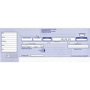 ELVE Carnet à souche 'Lettres de change', 102 x 270 mm