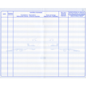 ELVE Carnet d'entretien de véhicule, 32 pages