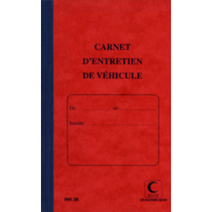 ELVE Carnet d'entretien de véhicule, 32 pages