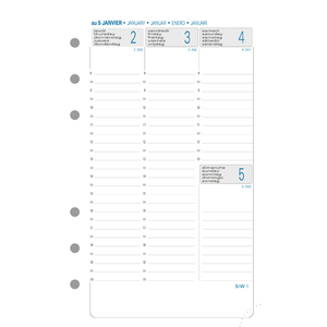 EXACOMPTA Recharge pour Exatime 17, 47 feuillets notes