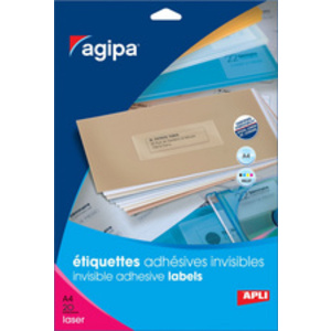 APLI Etiquettes translucides, 99,1 x 67,7 mm