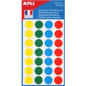 APLI Pastille de signalisation, diamètre: 8 mm, noir  - 43854