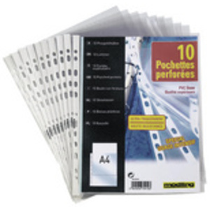Oxford Pochettes perforées SM3, A4, PVC, transparent  - 51087