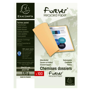 EXACOMPTA Chemises FOREVER 180, A4, 170 g/m2, bulle  - 51351