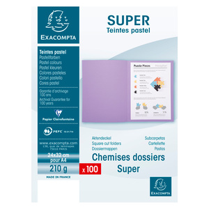 EXACOMPTA Chemises SUPER 250, A4, violet