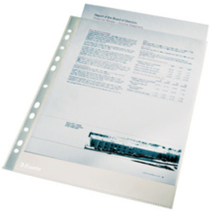 Esselte Pochettes perforées Premium, A4, PP, grainé, 0,11 mm