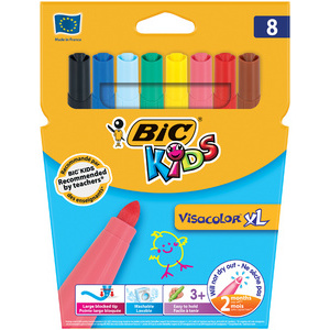 BIC KIDS Feutre Visacolor XL ecolutions, étui en carton de 8