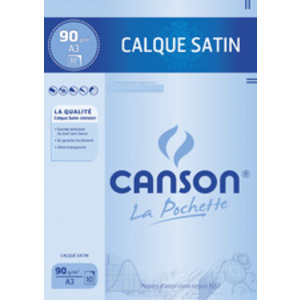 CANSON Papier calque satin, A3, 90 g/m2  - 92469