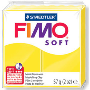 FIMO Pâte à modeler SOFT, à cuire, 57 g, blanc