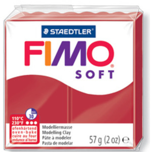 FIMO Pâte à modeler SOFT, à cuire, 57 g, framboise