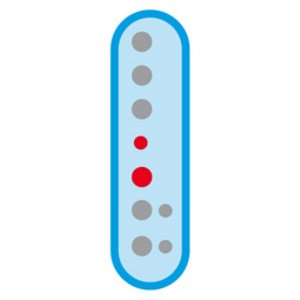 Maped Flûte en plastique, trous 'Baroque', blanc