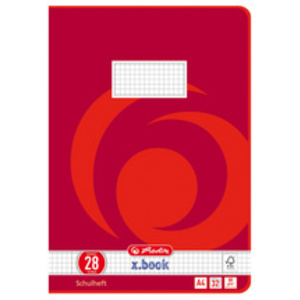 herlitz Cahier x.book, A4, linéature 28 / quadrillé