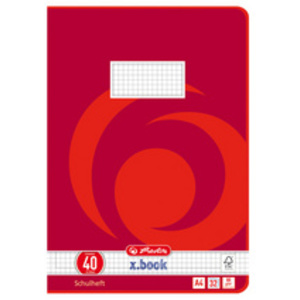 herlitz Cahier x.book, A4, linéature 28 / quadrillé