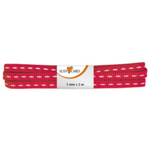 SUSY CARD Ruban cadeau 'ruban à points', 15 mm x 2 m, rose
