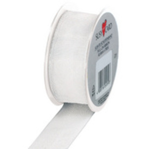SUSY CARD Ruban cadeau sur bobine 'Trend', blanc
