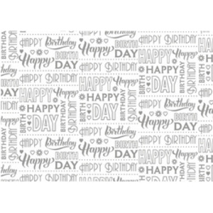 SUSY CARD Papier cadeau 'Typo Happy', sur rouleau