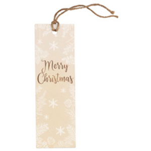 SUSY CARD Etiquette de Noël en bois 'White Xmas'