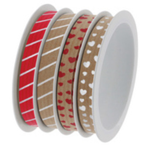 SUSY CARD Ruban bolduc multibobine 'Malta-Mix rouge'