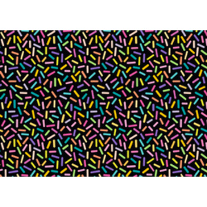 SUSY CARD Papier cadeau 'Sprinkles black', sur rouleau