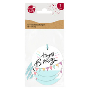 SUSY CARD Etiquette cadeau 'Happy Eco B-day Garland'