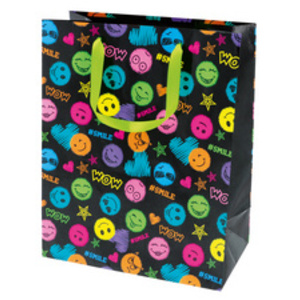 SUSY CARD Sac cadeau 'Smile black'