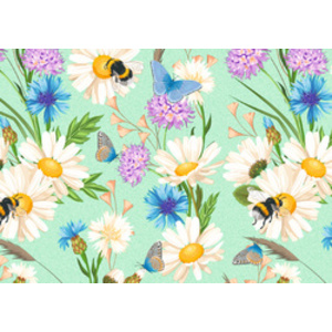 SUSY CARD Papier cadeau 'Pré fleuri', sur rouleau